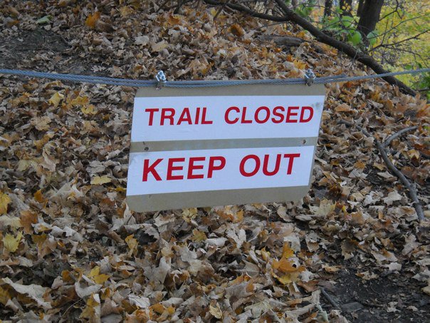 Trail closed