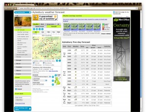 Weather update for weekend 26th November 2011 on Aston Hill